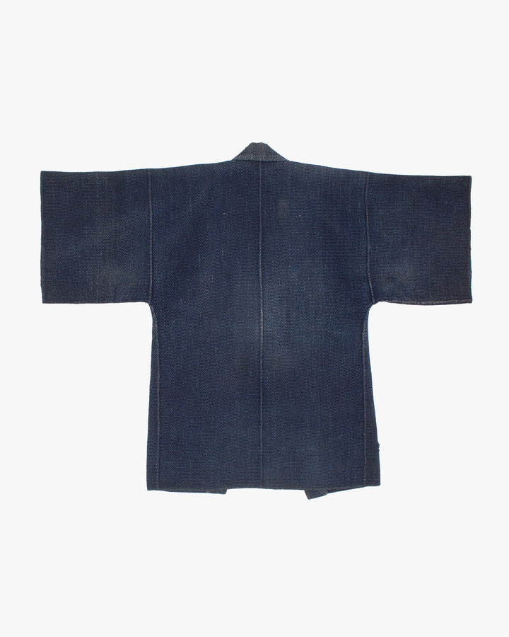 Vintage Hikeshi Robe, Fully Sashiko-Stitched, Indigo