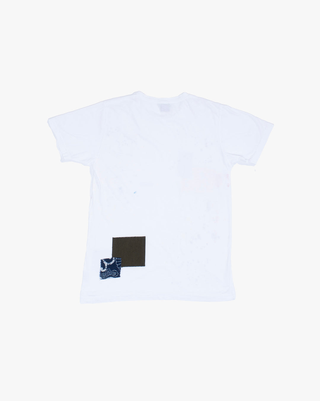 Kiriko Original Tee, 3.8 oz Cotton, Painter Tee with Patches, White