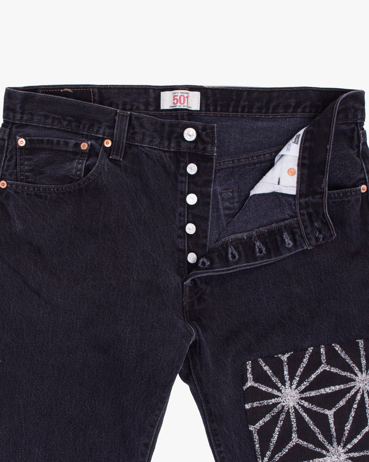 Kiriko Custom Patched Denim Jeans, Levi&