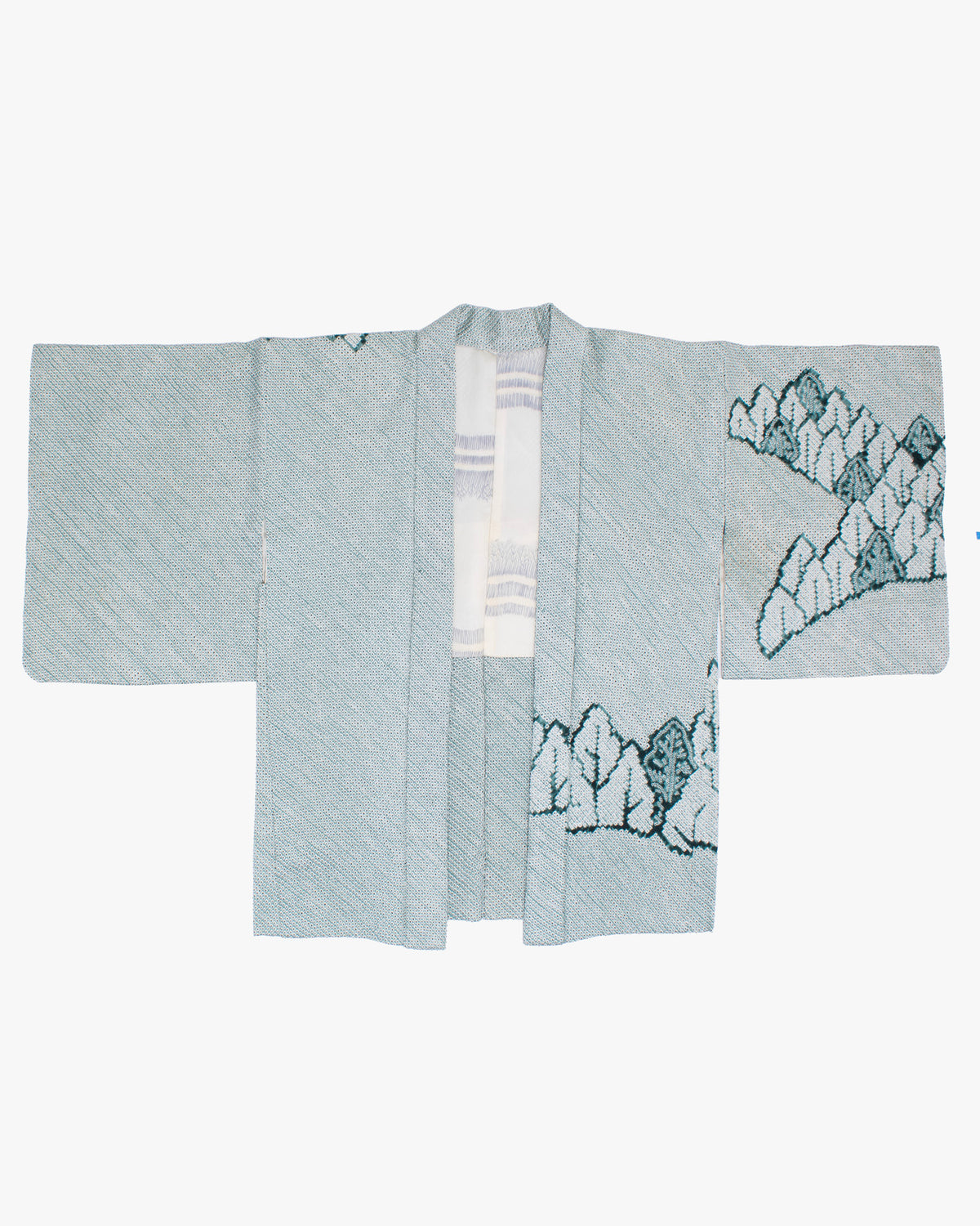 Vintage Haori Jacket, Full Shibori, Forest, Teal