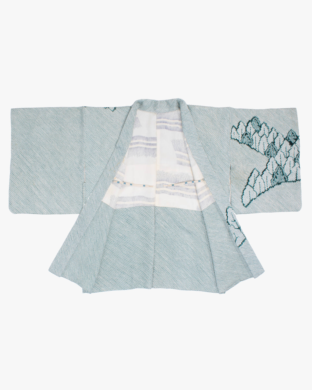 Vintage Haori Jacket, Full Shibori, Forest, Teal