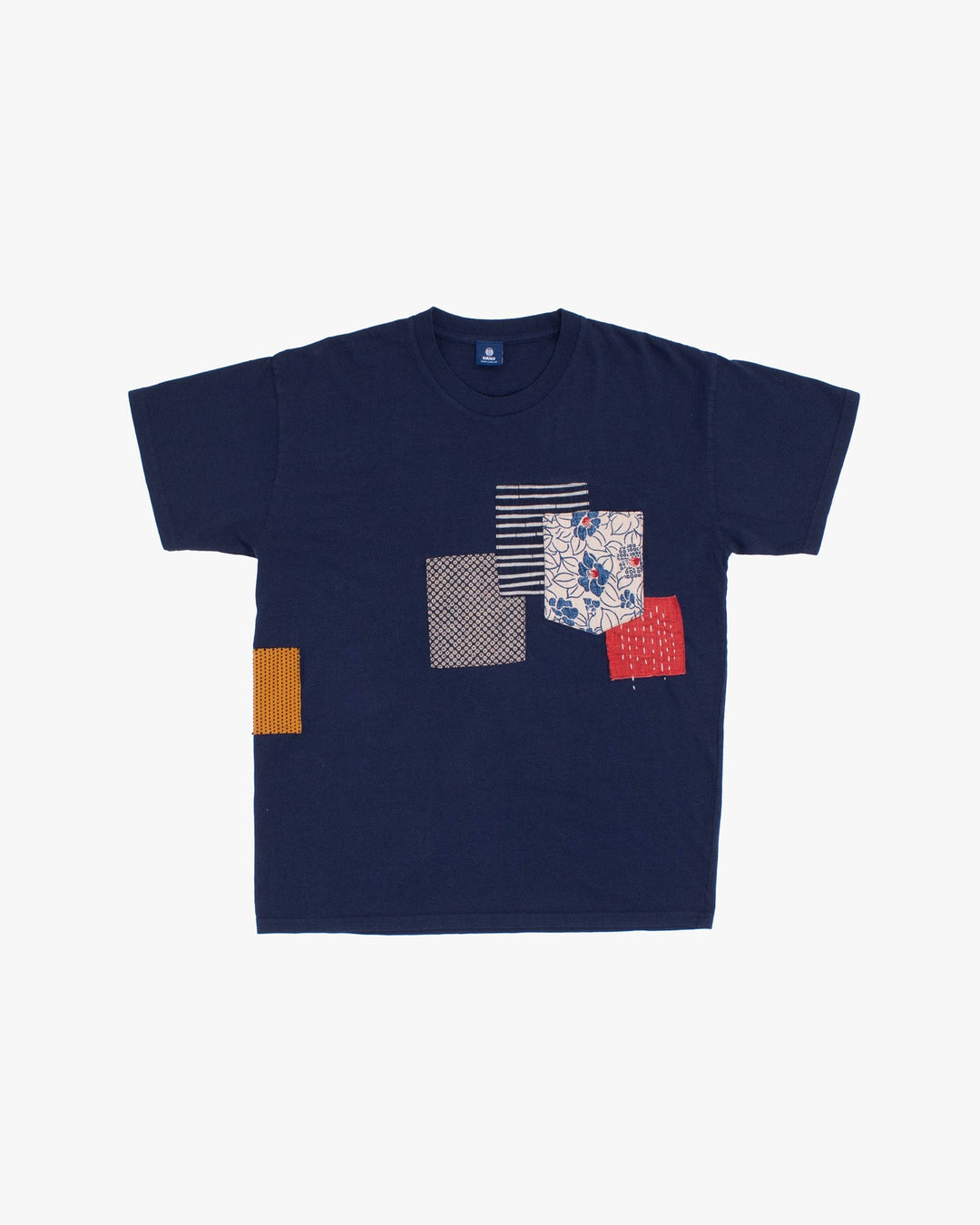 Kiriko Original Tee, 8 oz. US Made, Patched Pocket Tee, Navy