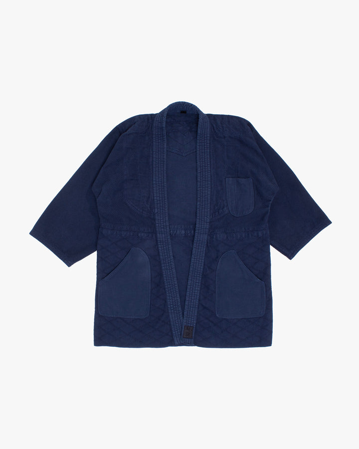 Kiriko Custom Dyed Kendogi Jacket with Pockets, Kokihanada, Sashiori Style B
