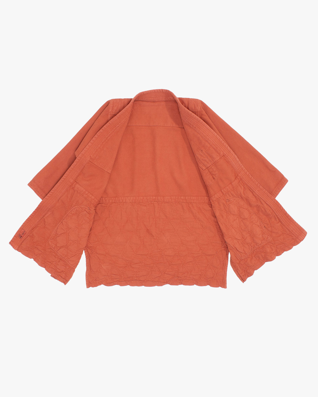 Kiriko Custom Dyed Kendogi Jacket with Pockets, Kakishibu, Sashiori Style B
