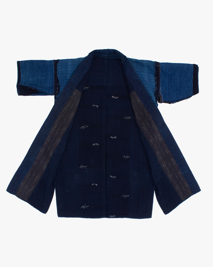 Vintage Noragi Jacket, Reversible, Boro Patched and Sashiko Stitched