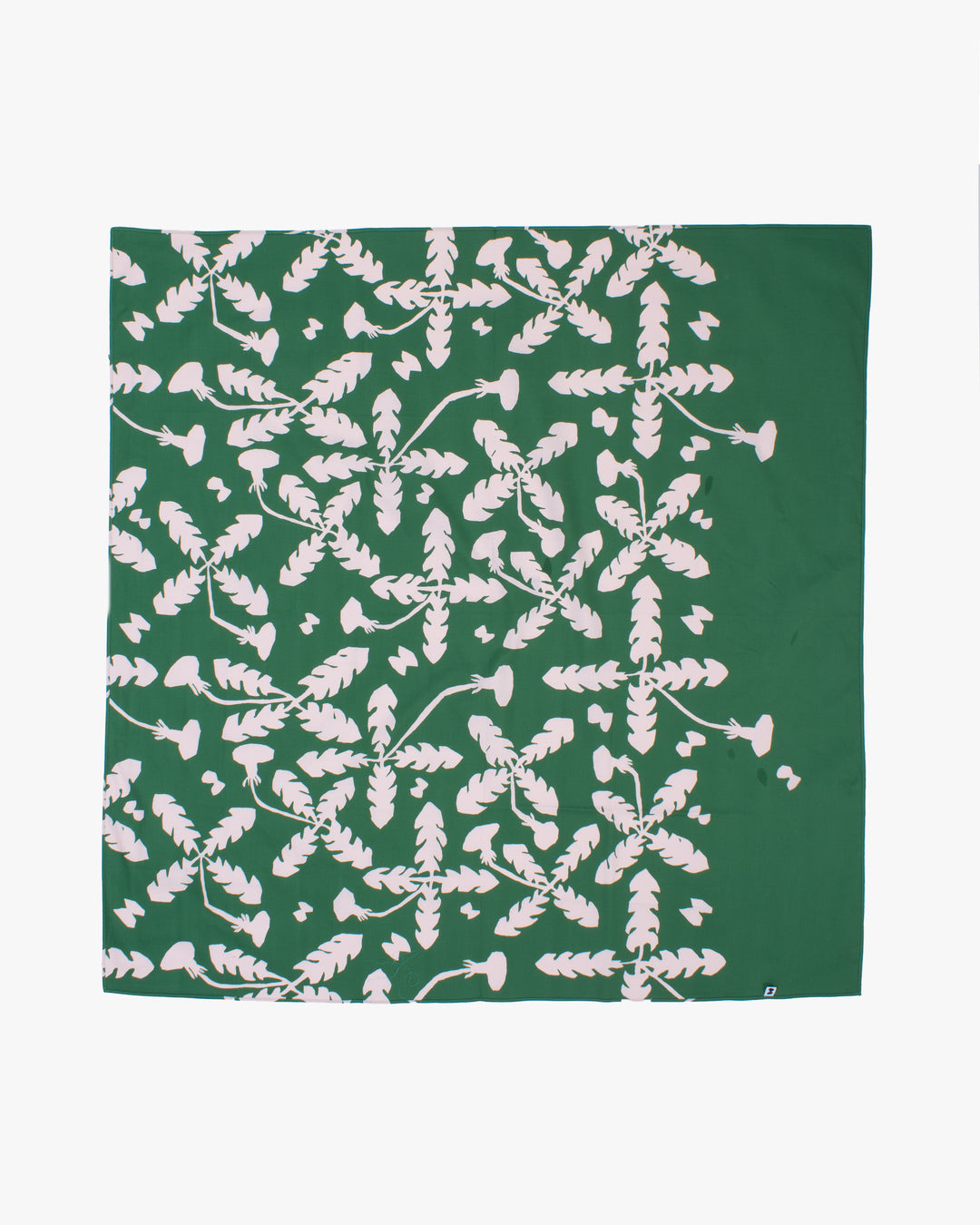 Musubi, Organic Cotton, Minäperhonen + musubi, Green 39.5" x 39.5"