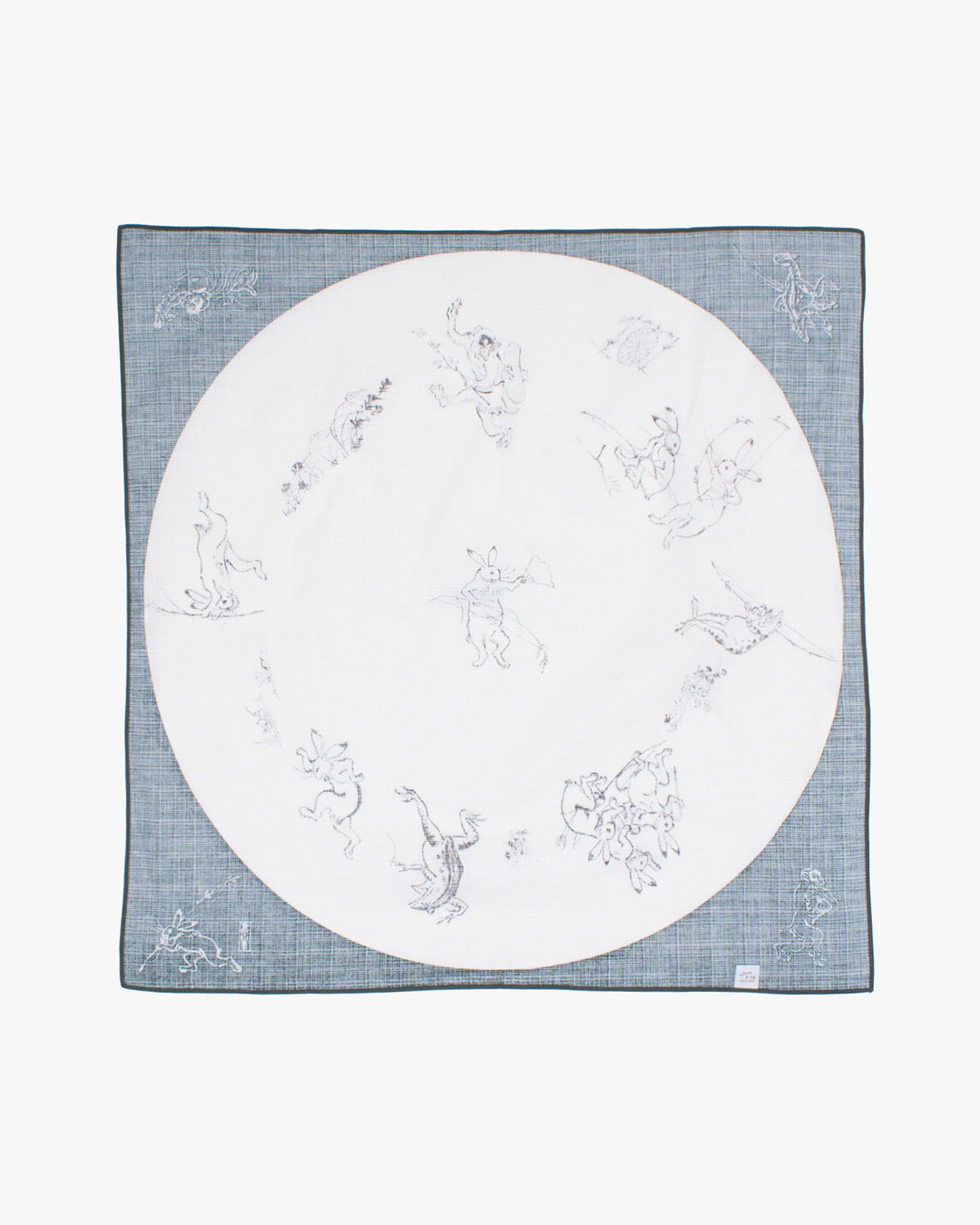 Modern Furoshiki, Musubi, Organic Cotton, Rabbit Chasing Frog