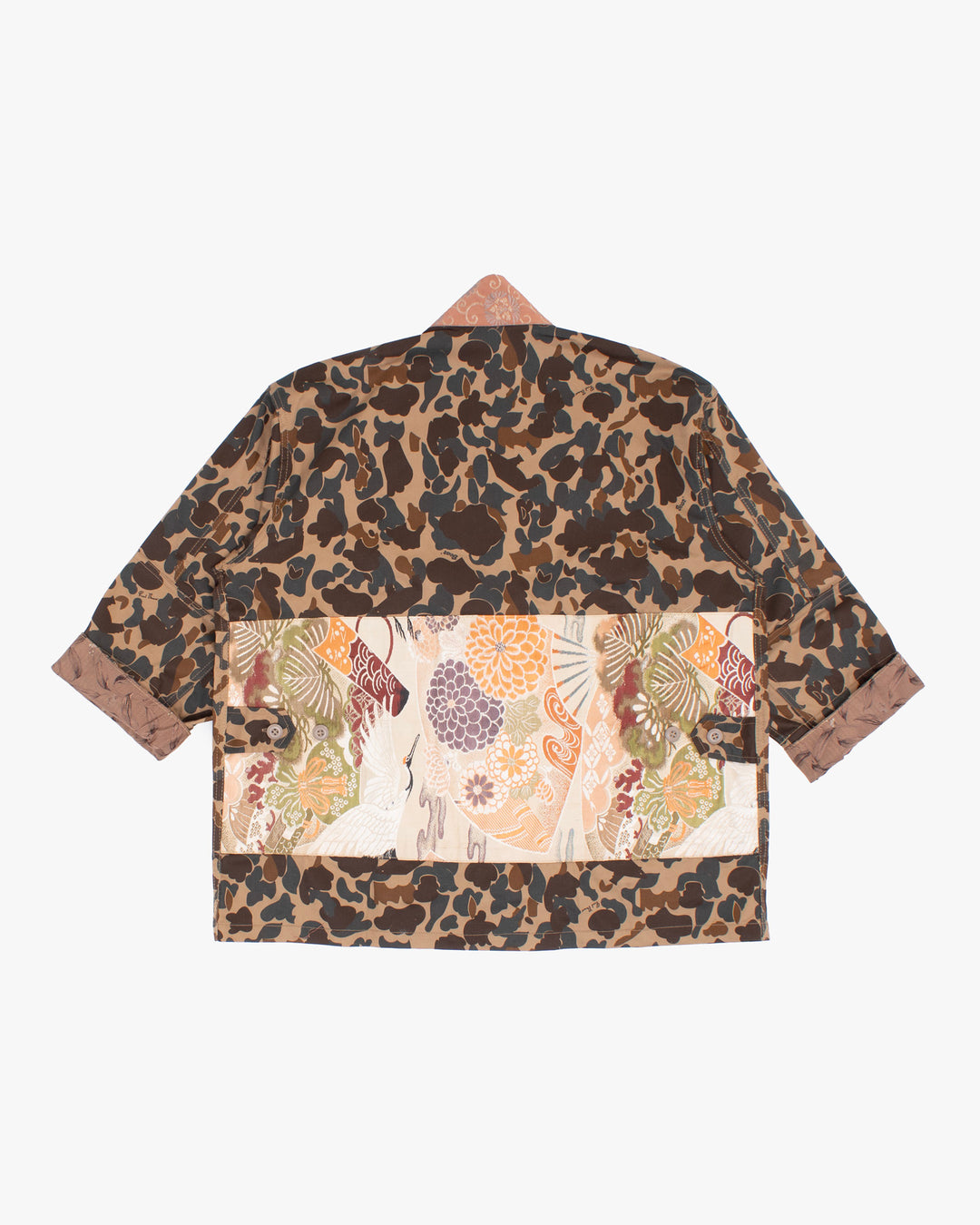 Kiriko Custom Military Jacket, Camo Patched, Pink Trim