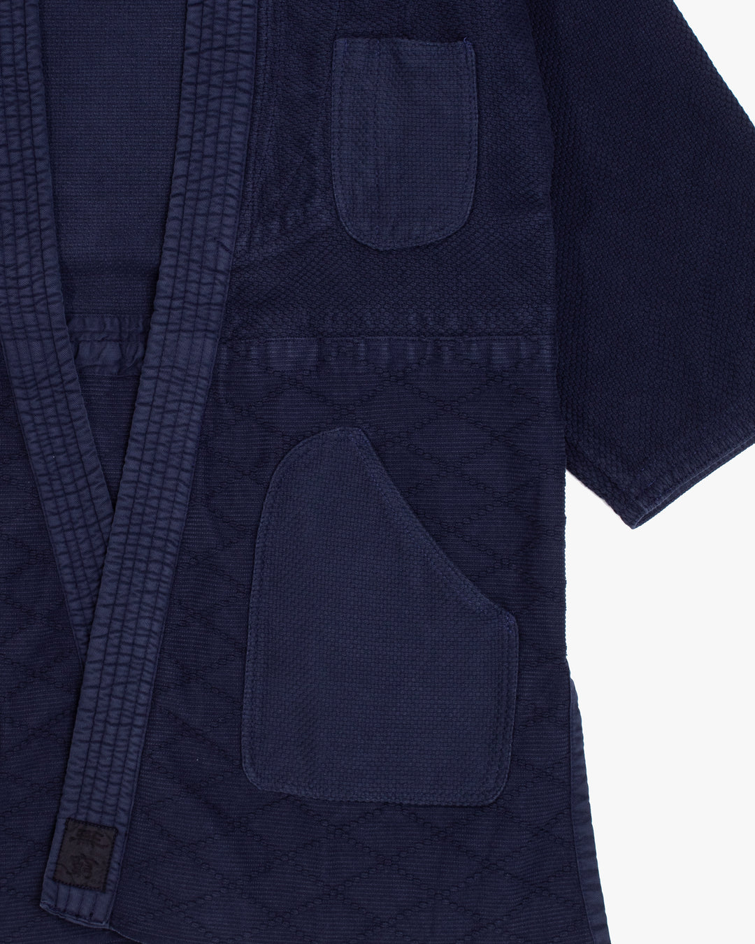 Kiriko Custom Dyed Kendogi Jacket with Pockets, Kokihanada, Sashiori Style A