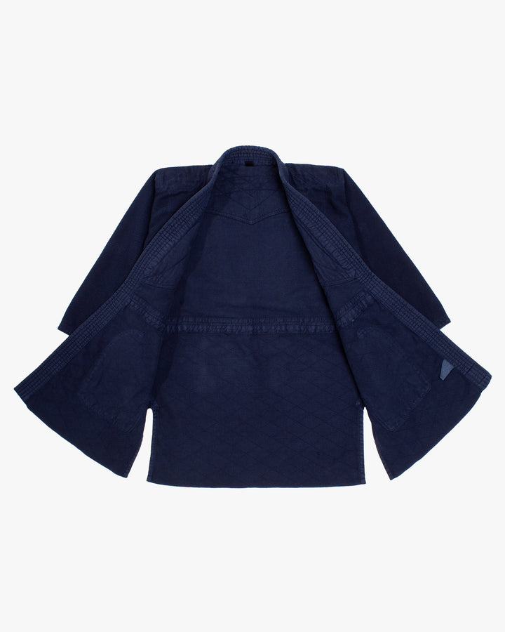 Kiriko Custom Dyed Kendogi Jacket with Pockets, Kokihanada, Sashiori Style A