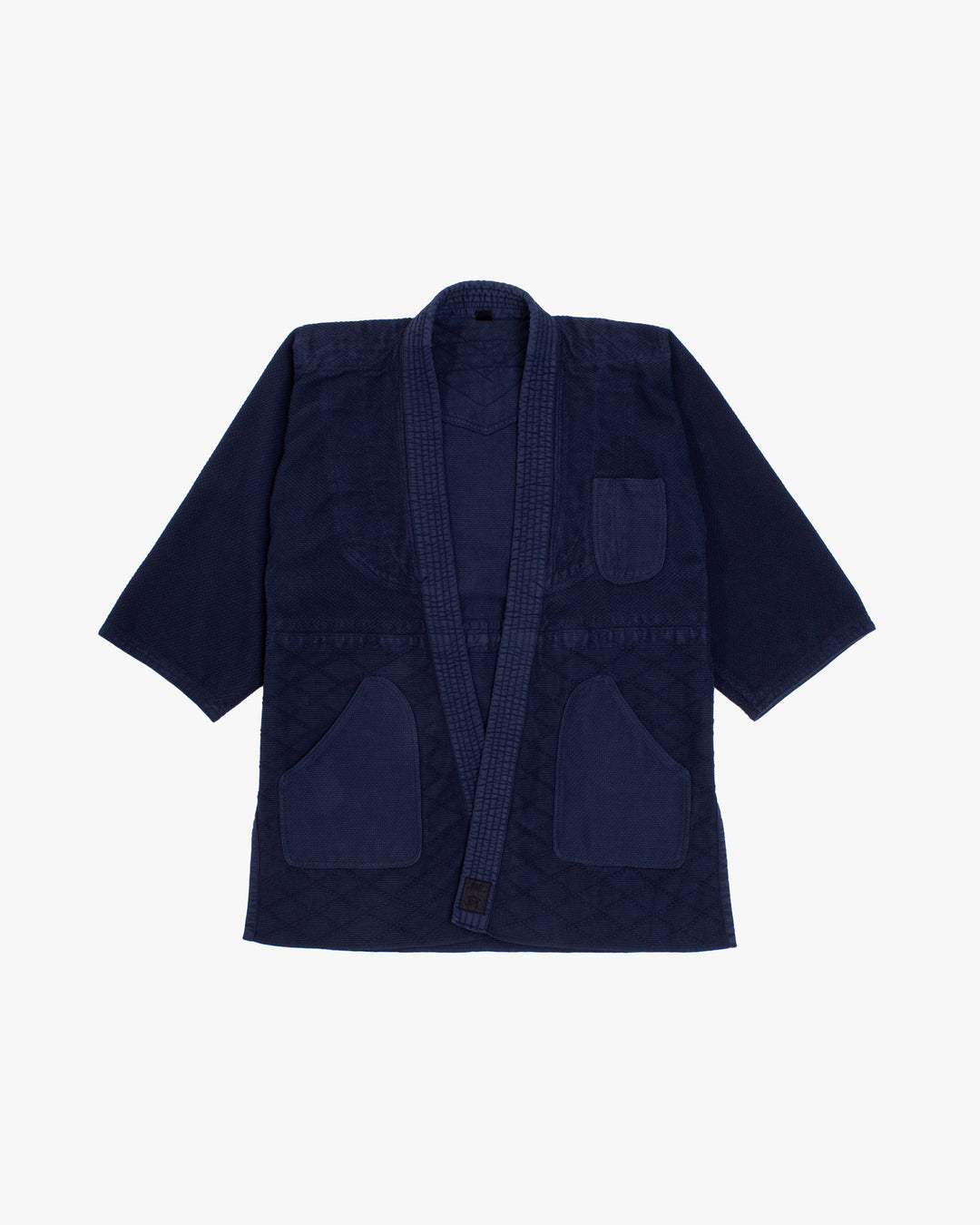 Kiriko Custom Dyed Kendogi Jacket with Pockets, Kokihanada, Sashiori Style A