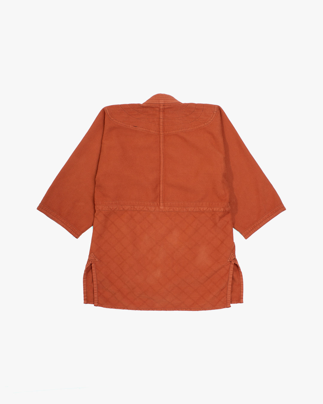 Kiriko Custom Dyed Kendogi Jacket with Pockets, Kakishibu, Sashiori Style A