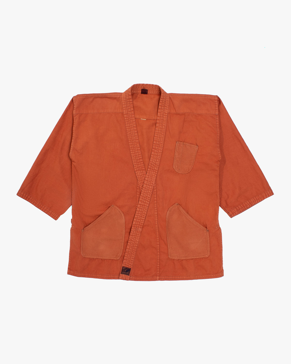 Kiriko Custom Dyed Kendogi Jacket with Pockets, Kakishibu, Style C