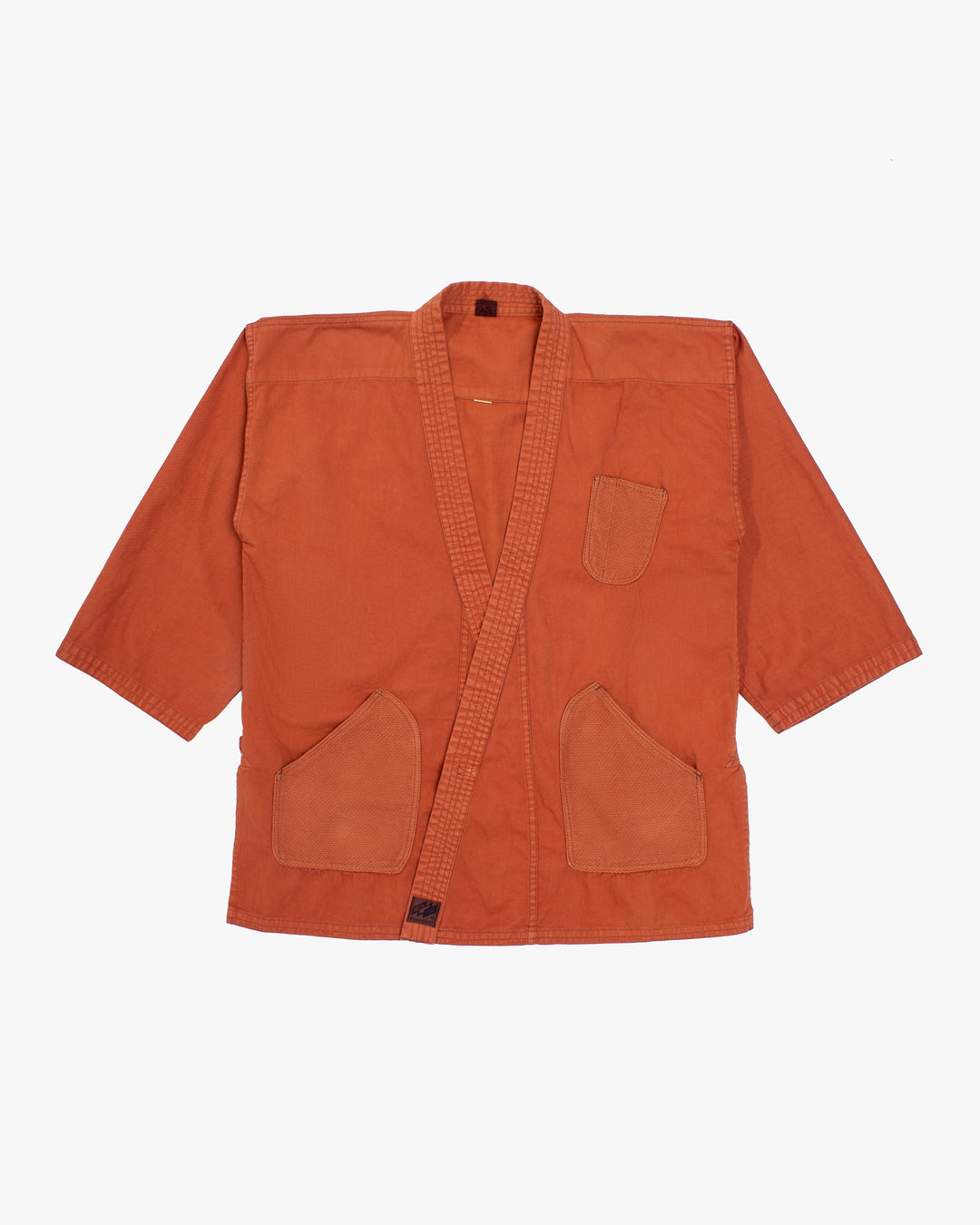 Kiriko Custom Dyed Kendogi Jacket with Pockets, Kakishibu, Style C