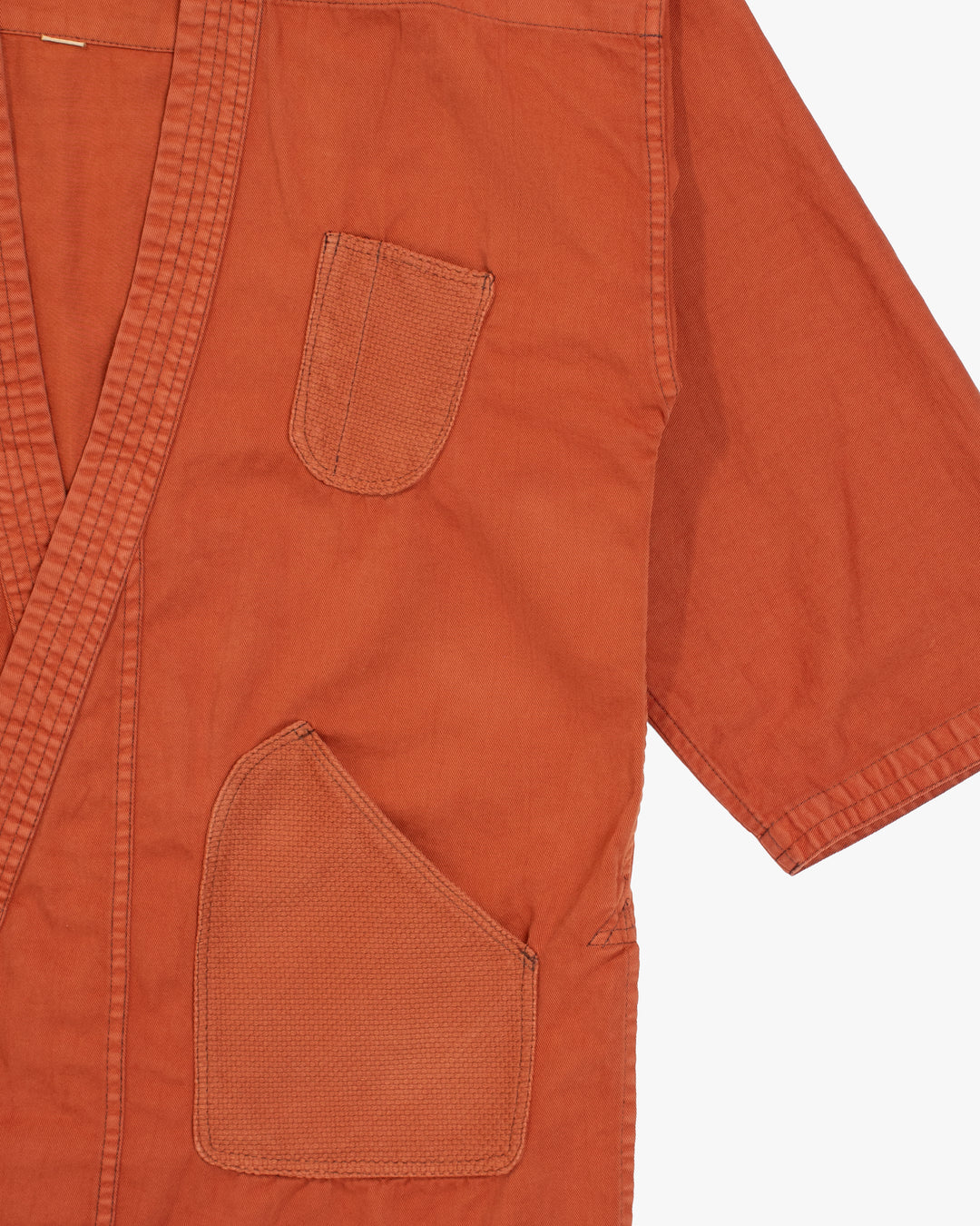 Kiriko Custom Dyed Kendogi Jacket with Pockets, Kakishibu, Style C