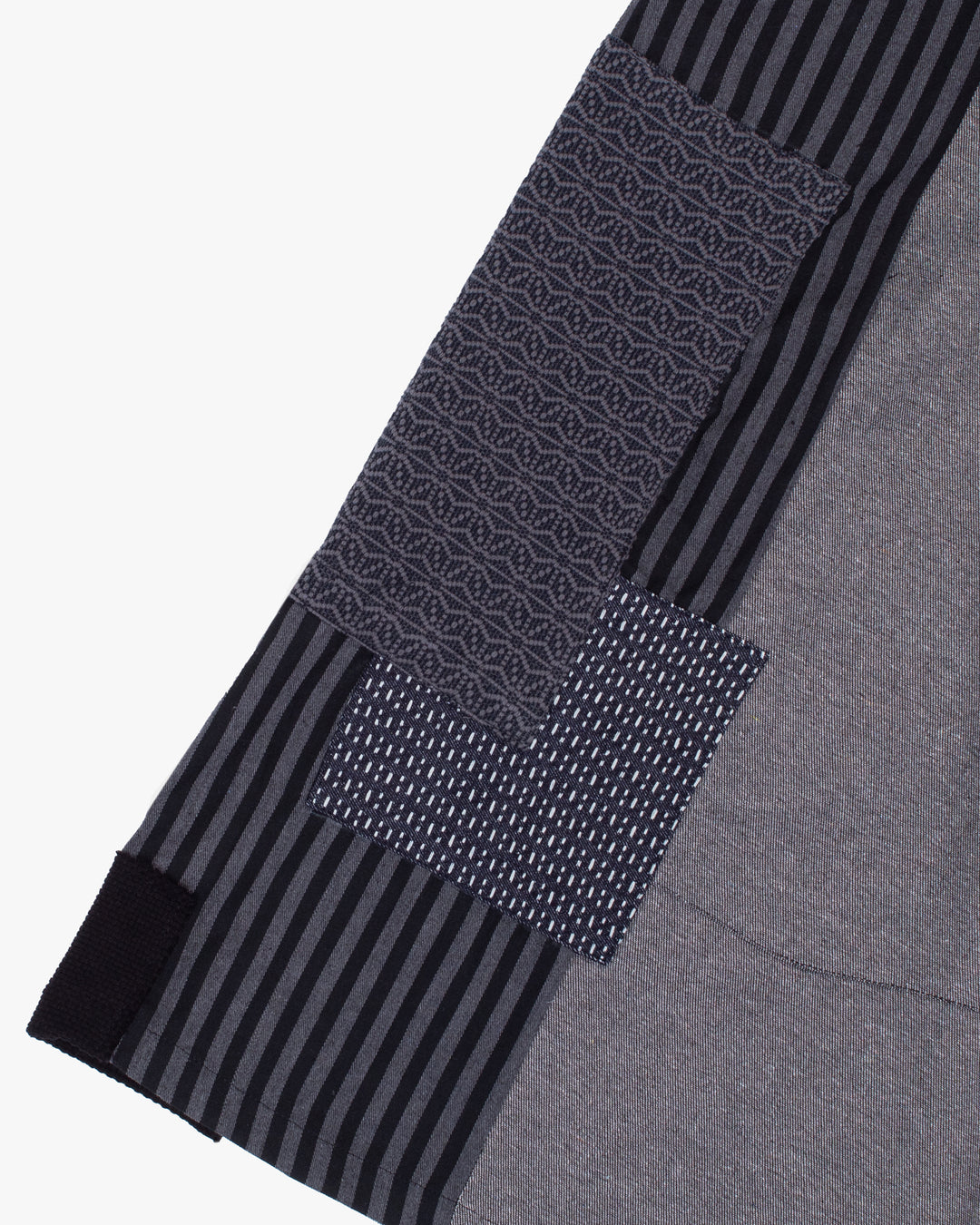 Kiriko Custom Wide Leg Pants, Black and Charcoal Patched, Ver 3