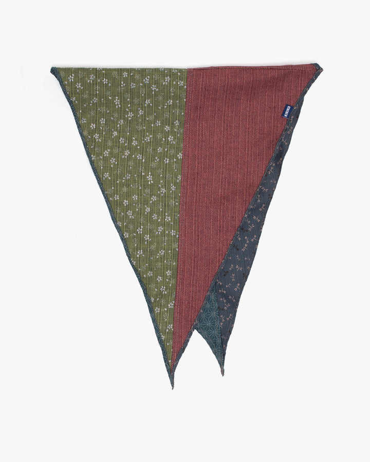 Kiriko Original Split Neckerchief, Light Blue Tonbo and Blue Dotted Asanoha