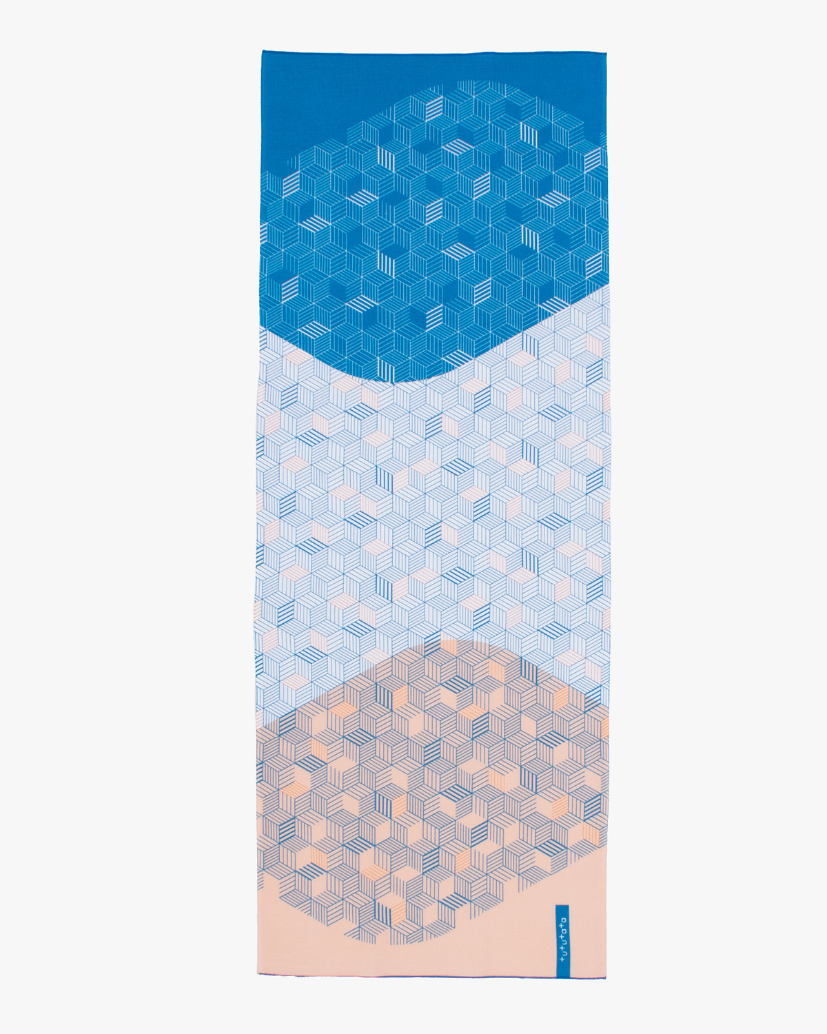 Tenugui, Modern Komon, Tutu Tata, Box Peacock Blue
