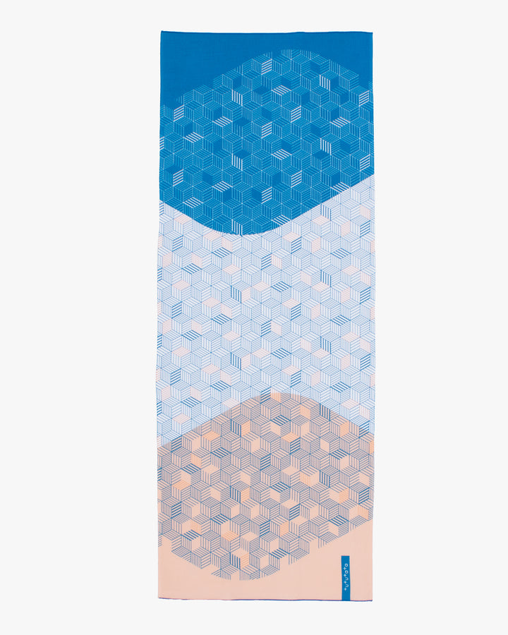 Tenugui, Modern Komon, Tutu Tata, Box Peacock Blue