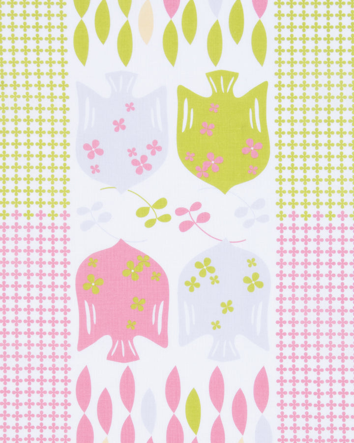 Tenugui, Modern Komon, Tutu Tata, Bird Pear Green