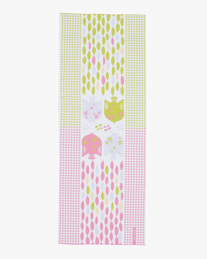 Tenugui, Modern Komon, Tutu Tata, Bird Pear Green