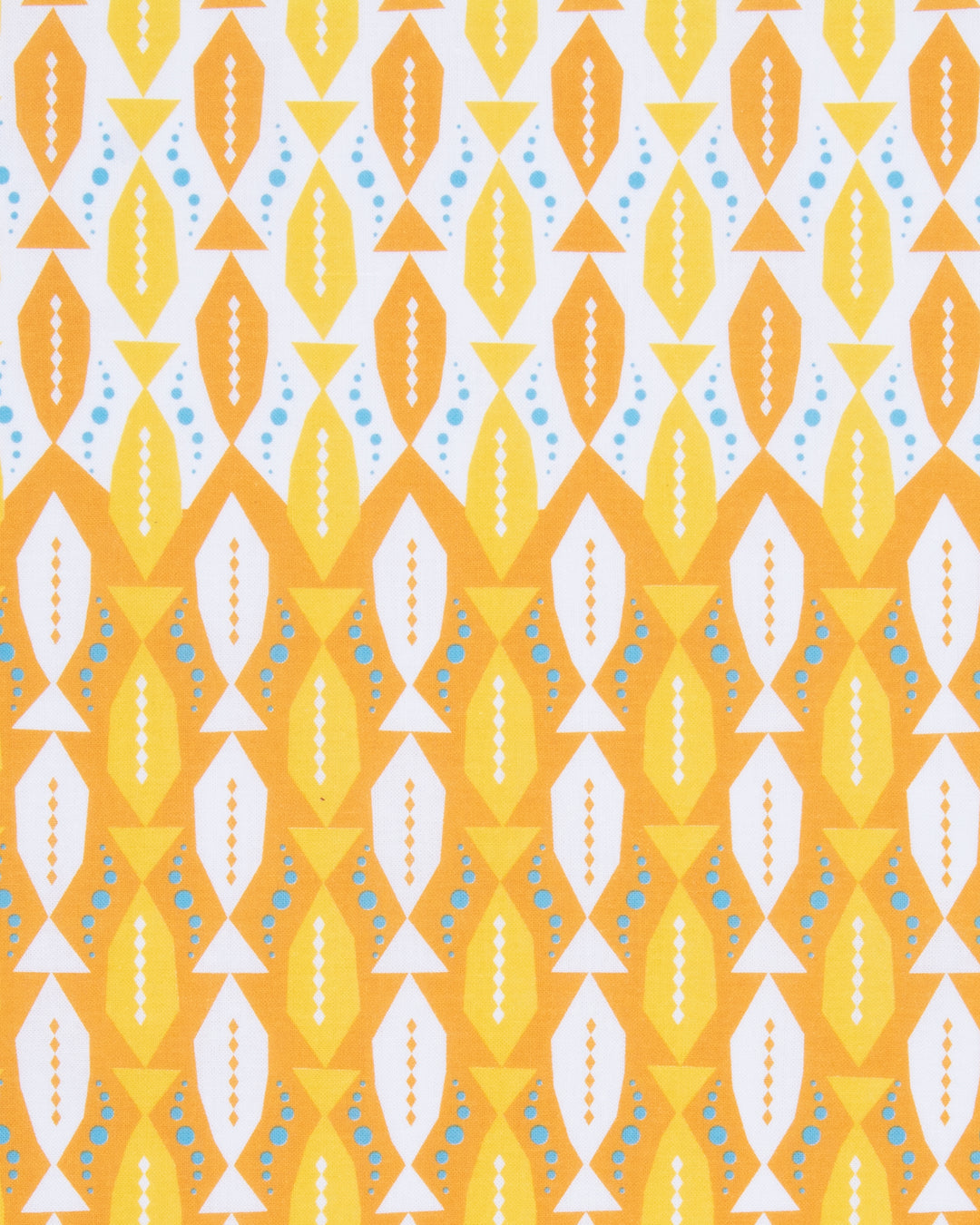 Tenugui, Modern Komon, Tutu Tata, Fish Sunny Orange