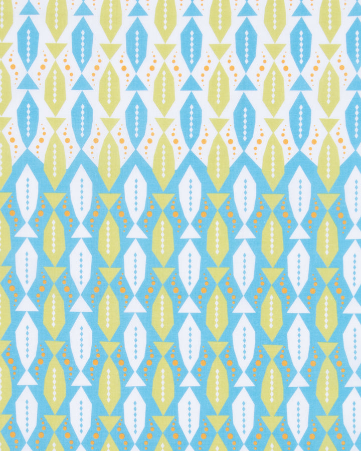 Tenugui, Modern Komon, Tutu Tata, Fish Ocean Blue