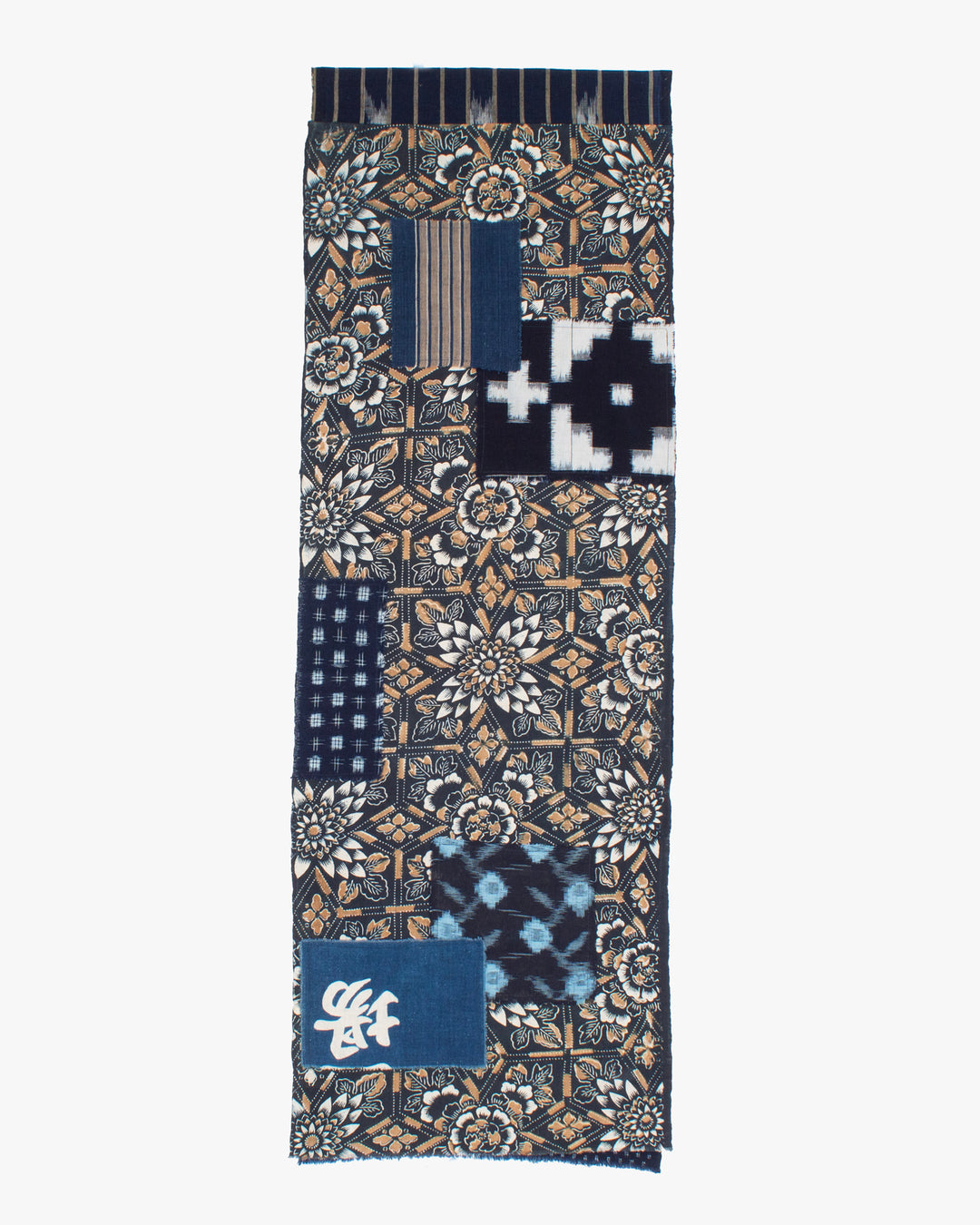 Kiriko Original Scarf, Patched Boro, Indigo, 58