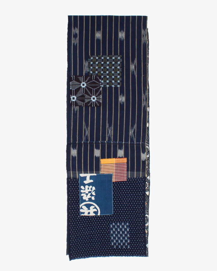 Kiriko Original Scarf, Patched Boro, Indigo, 58