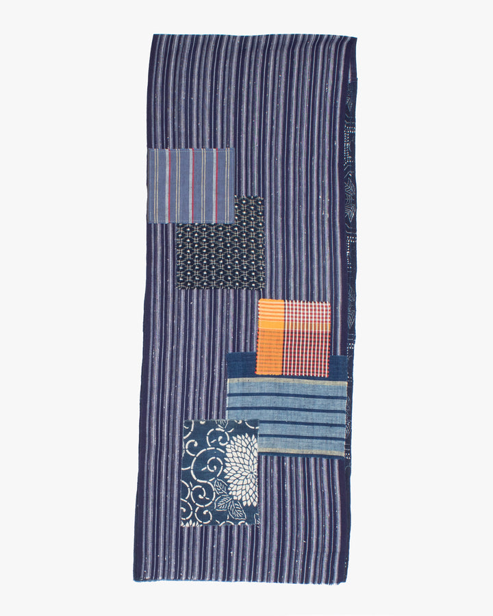 Kiriko Original Scarf, Patched Boro, Indigo, 55