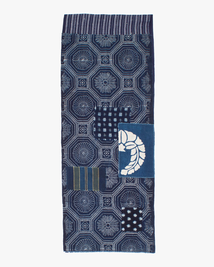 Kiriko Original Scarf, Patched Boro, Indigo, 55