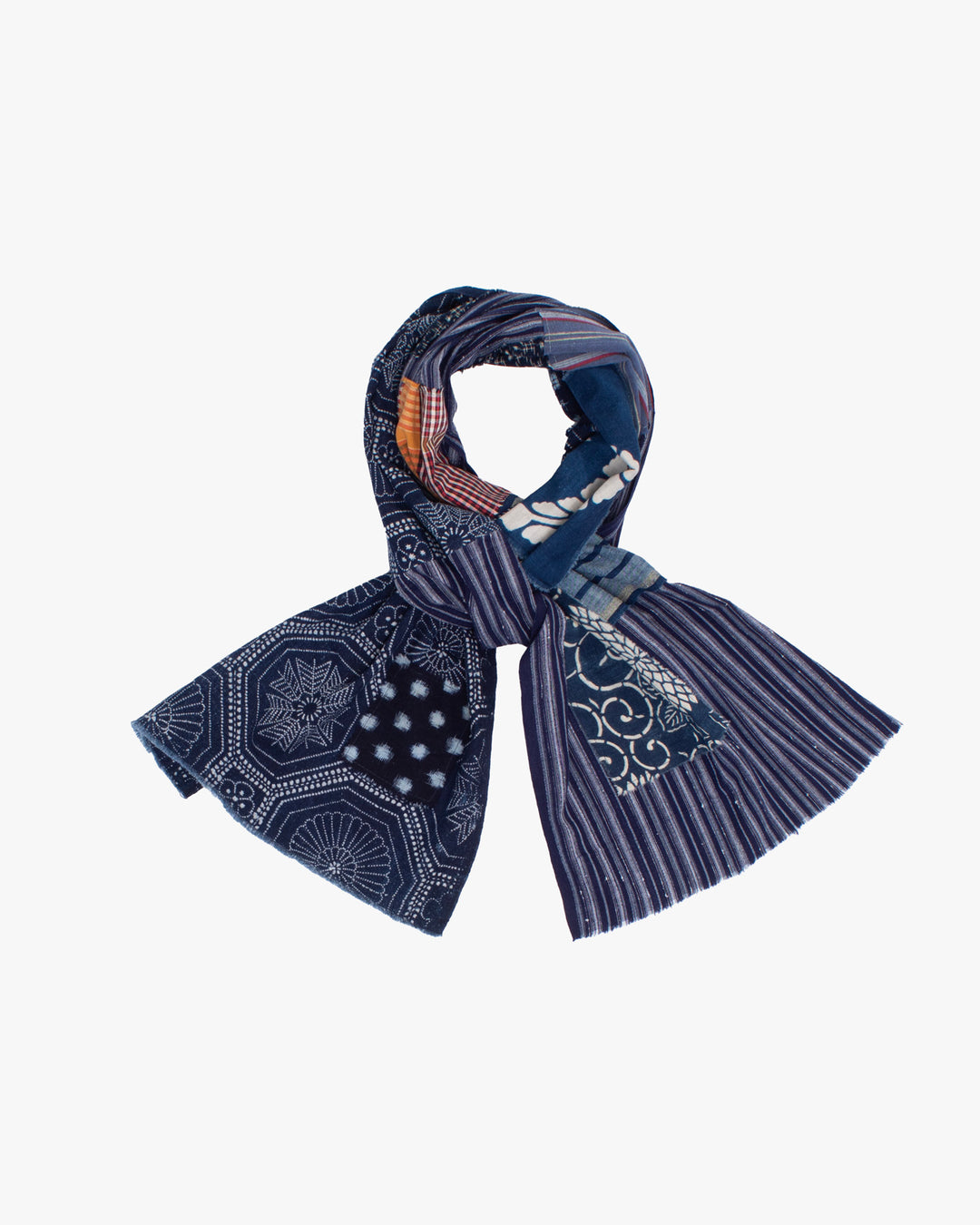 Kiriko Original Scarf, Patched Boro, Indigo, 55