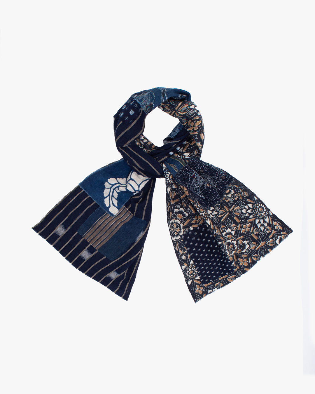 Kiriko Original Scarf, Patched Boro, Indigo, 56