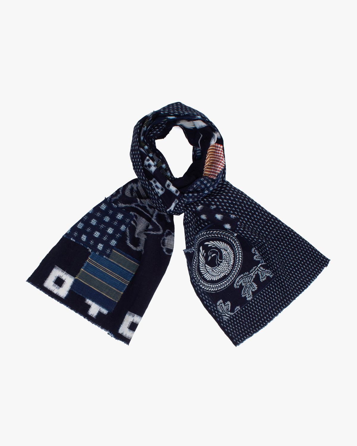 Kiriko Original Scarf, Patched Boro, Indigo, 59