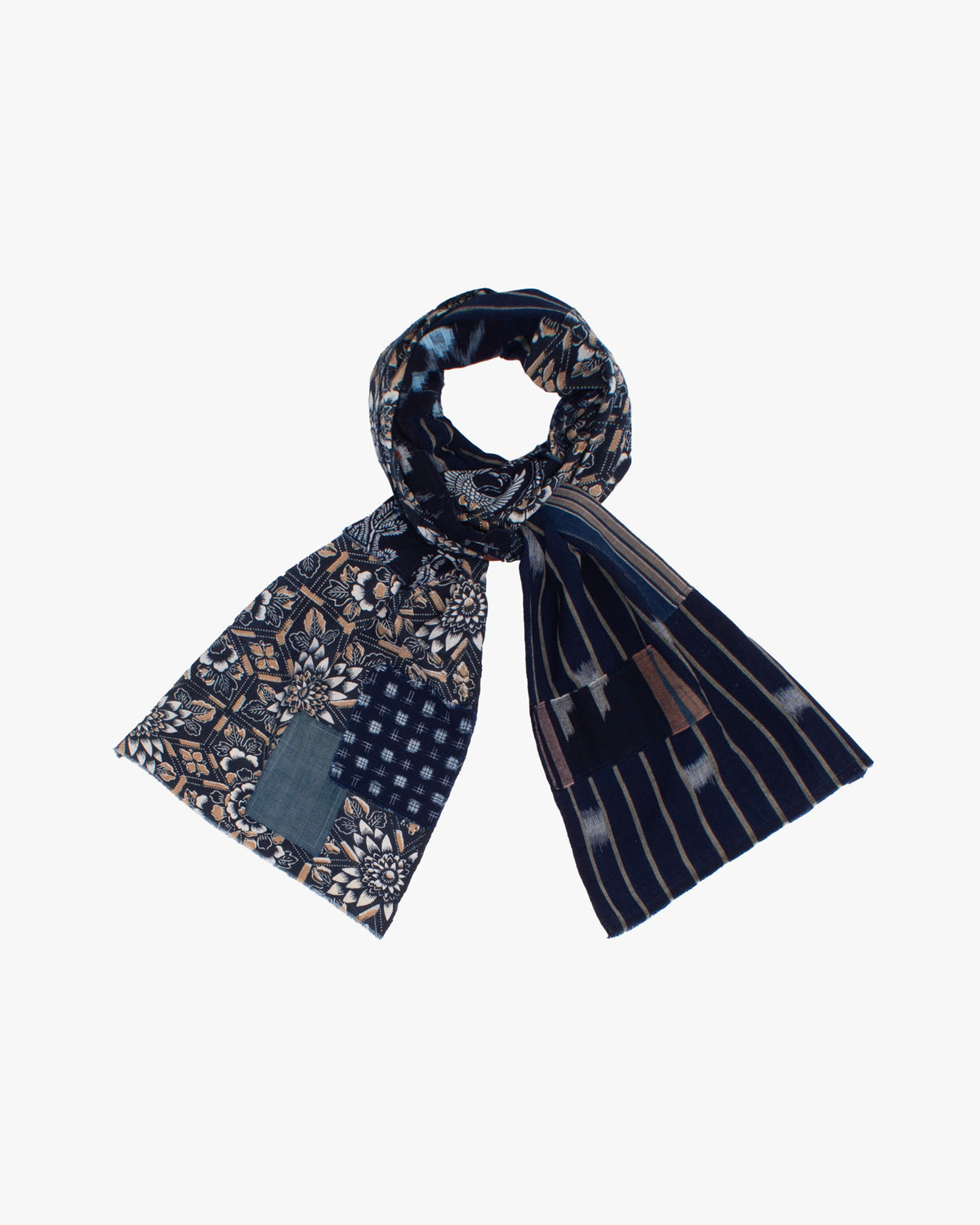 Kiriko Original Scarf, Patched Boro, Indigo, 57