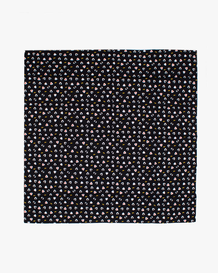 PrairieDog, Furoshiki, Onigiri, Black, 39" x 39"