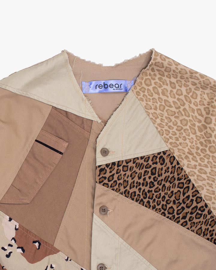 Japanese Repro Jacket, L, John Bull, Tan with Animal Print
