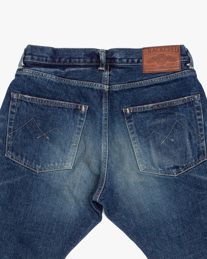Japanese Repro Denim Jeans, 29, Knackered, Faded Medium Wash Blue