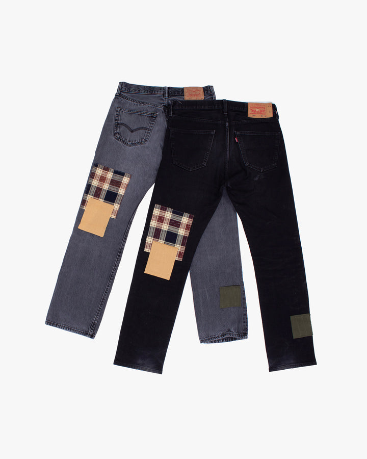 Kiriko Custom Patched Denim Jeans, Levi&
