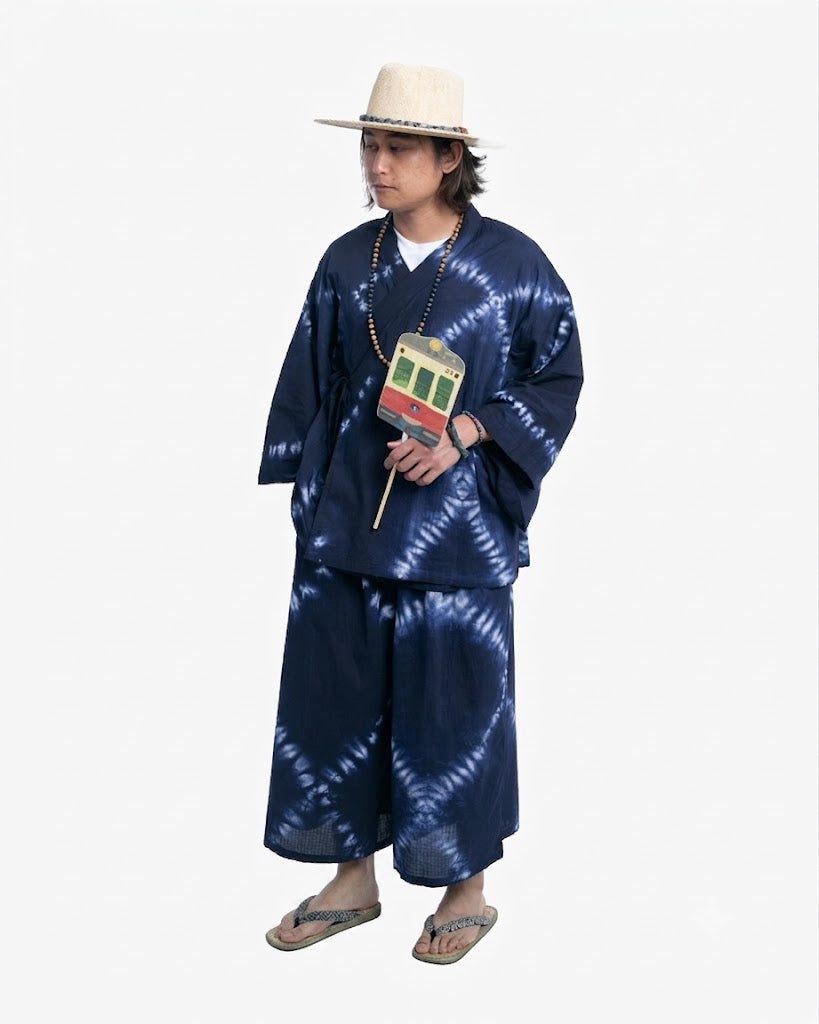 Wa-Modern, Pants, Blue, Tatebishi