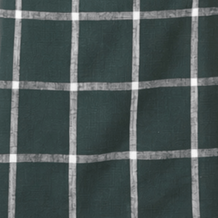 Tag Classic Check Slub Apron Dark Green Cotton Everyday
