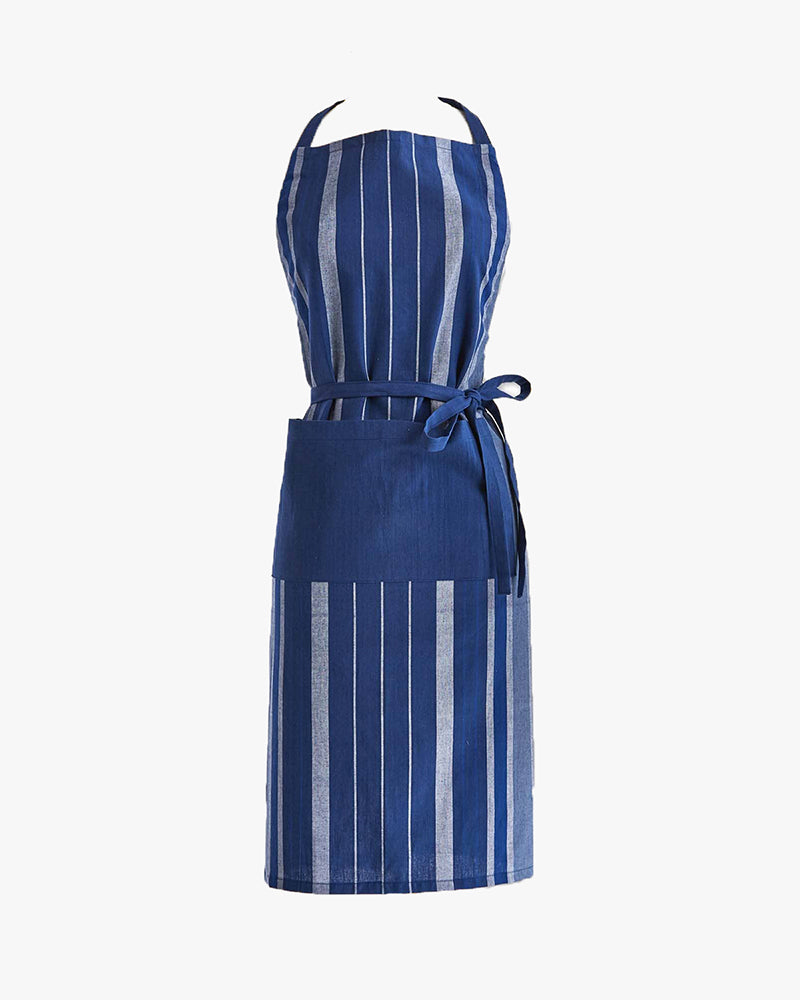 Tag, Stripe Apron, Lapis