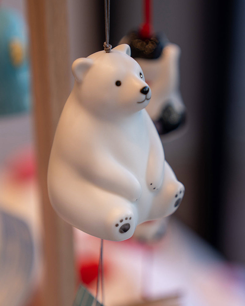 Yakushi Kiln Seto Wind Chimes, Polar Bear, 3302