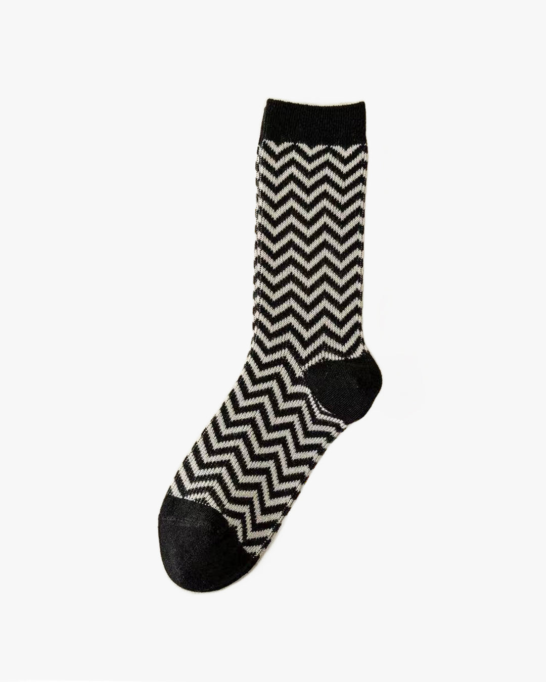 Tourtiwi, Crew Socks, Black and White Check, Diamond Knit