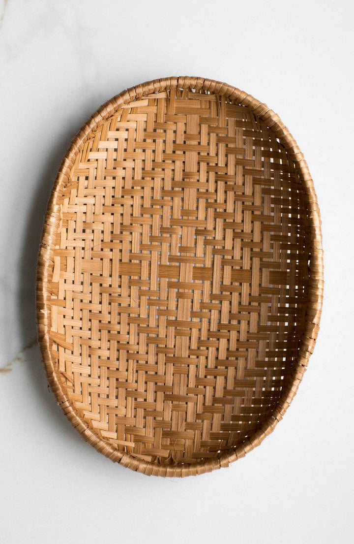 Fodory, Smoked Bamboo Woven Basket Tray