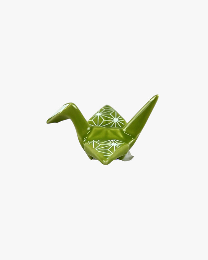 Chopstick Rest, Urban Tokyo, Origami Crane, Asanoha Green