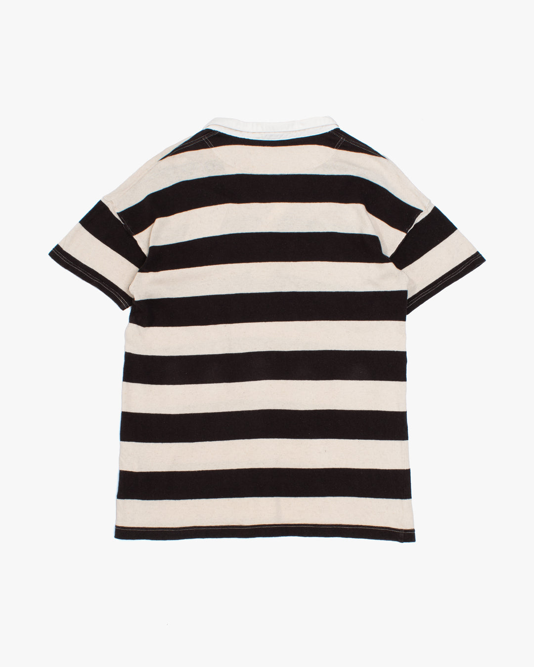 Japanese Repro Short Sleeve Shirt, XL, Kapital, Black and Cream Stripes
