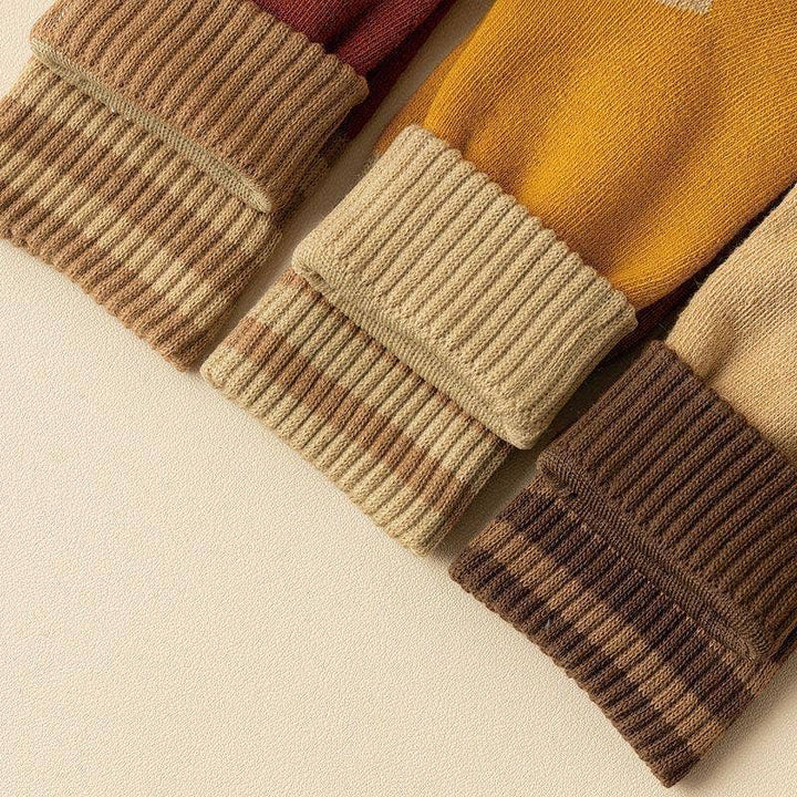Winter plus velvet thick warm cotton socks mid-tube socks