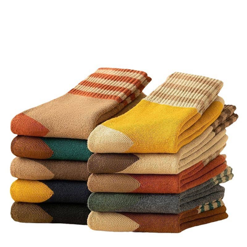 Winter plus velvet thick warm cotton socks mid-tube socks