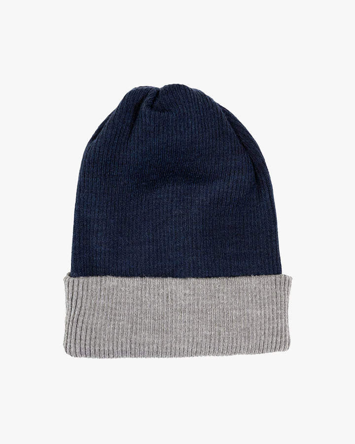 Shupaca Alpaca, Rev Rib Beanie, Navy, 8"